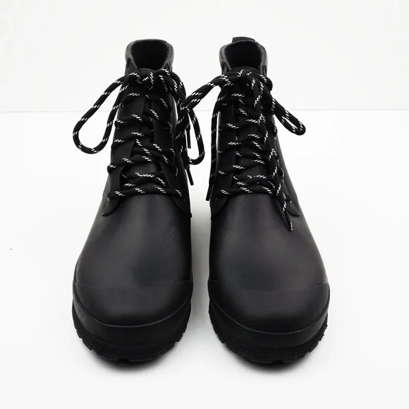 New MADEWELL The Lace-Up Lugsole Rain Boot in Black - Picture 4 of 6